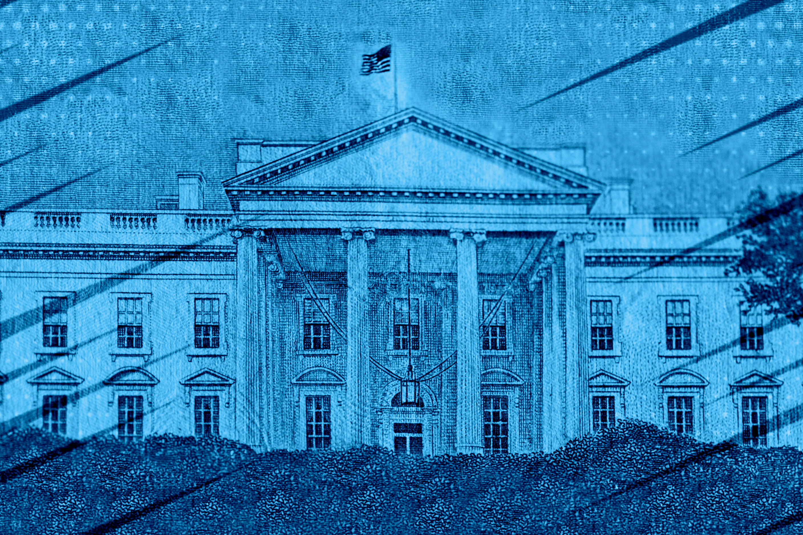 Stylized photo of the White House